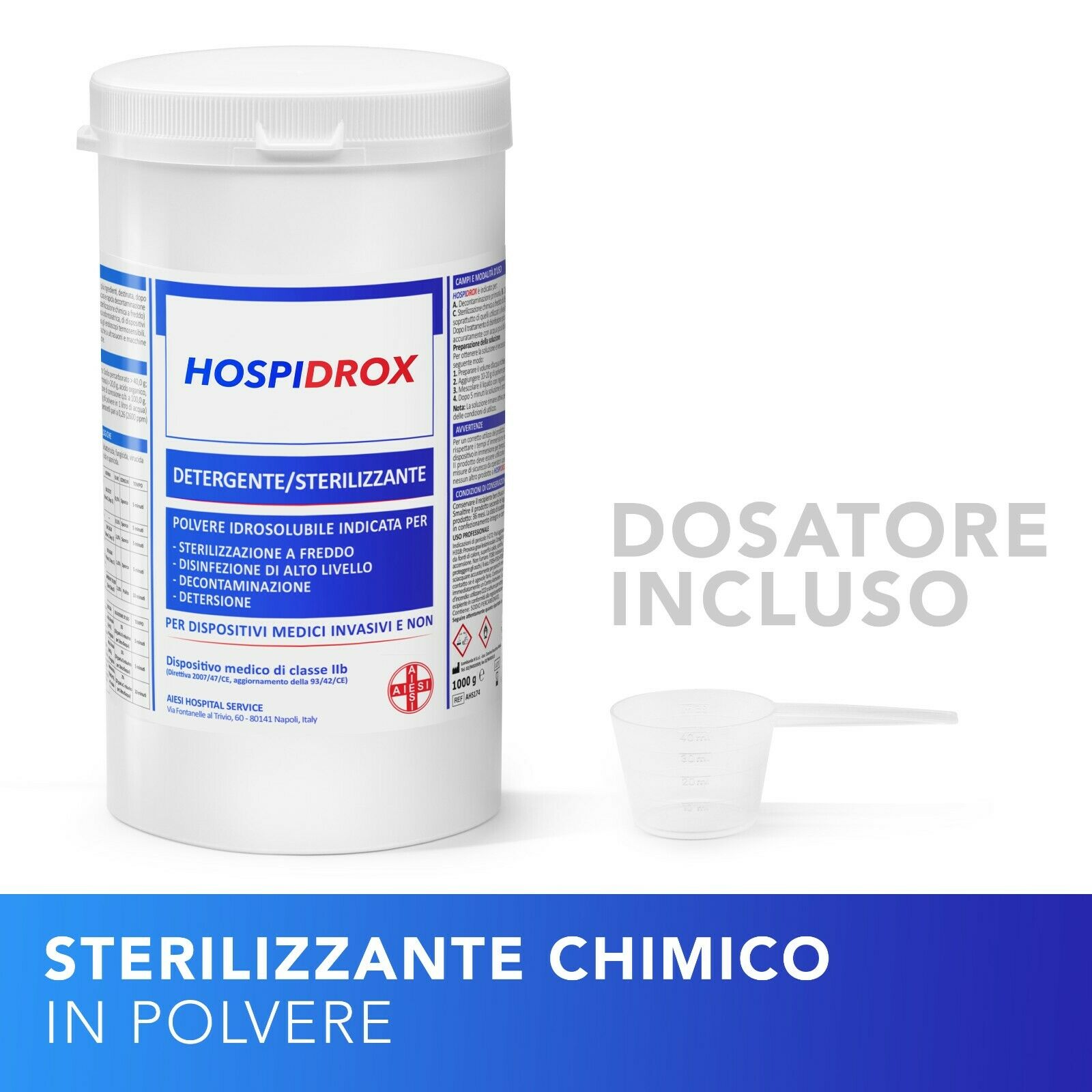 Sterilizzante a freddo in polvere acido peracetico 1 kg HOSPIDROX disi –  Imedshop
